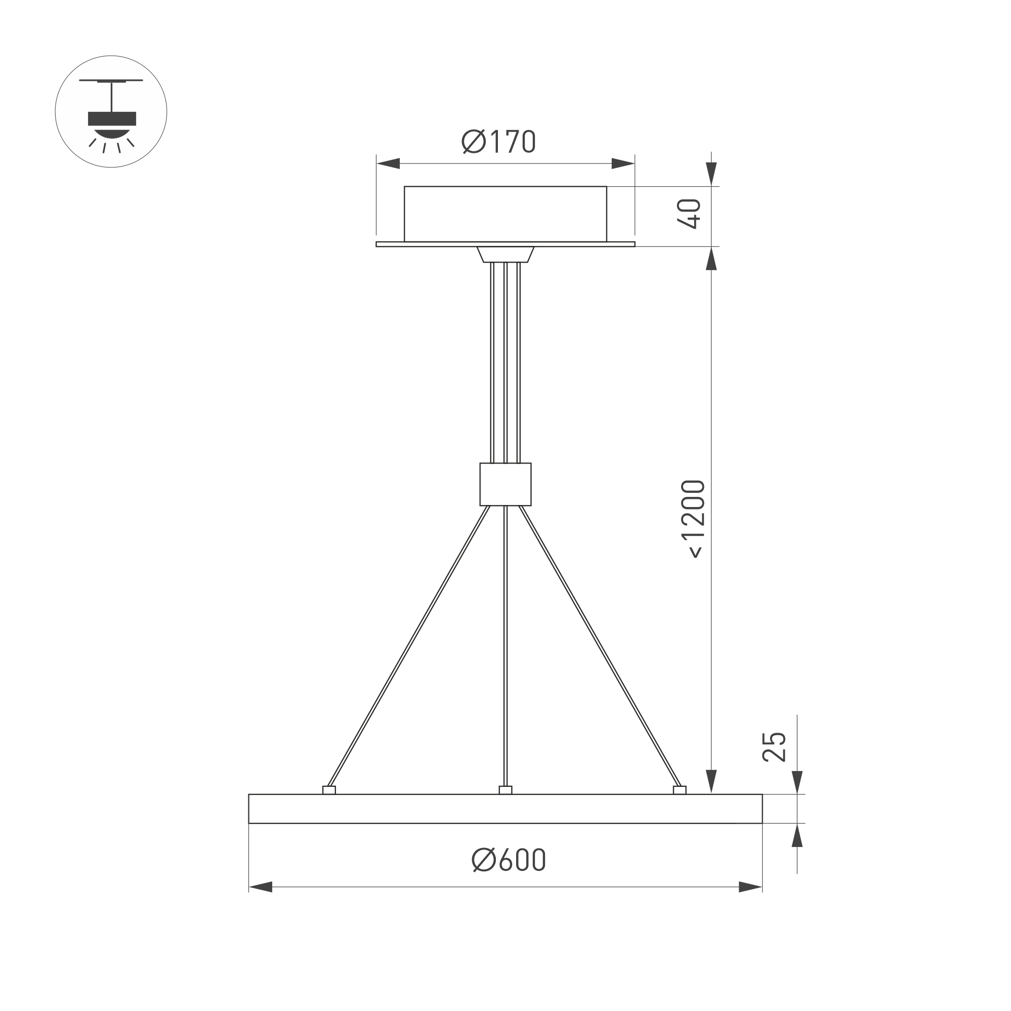 046230 Arlight Светильник SP-CONGO-CAN-1-R600-36W Day4000 (WH, 120 deg,  230V) (Arlight, IP20 Металл, 5 лет) купить в Москве